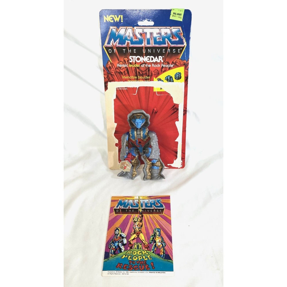 Masters of the Universe Stonedar Figure 1985 Cardback Packaging Mini-Comic Gun